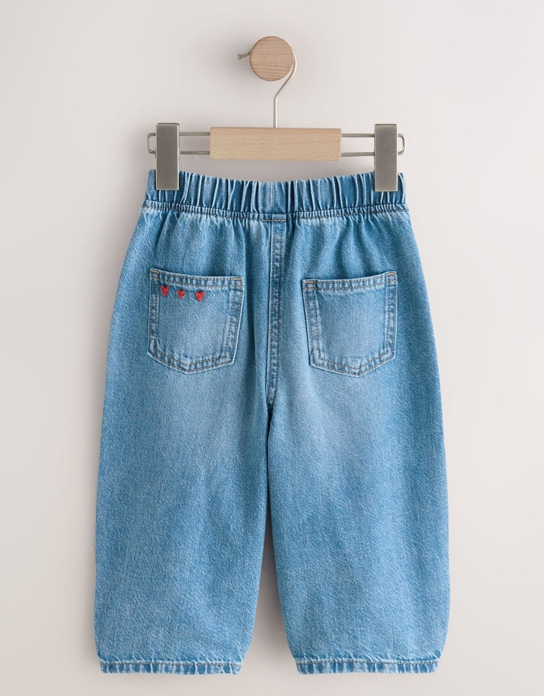 Red Hearts Embroidered Jeans