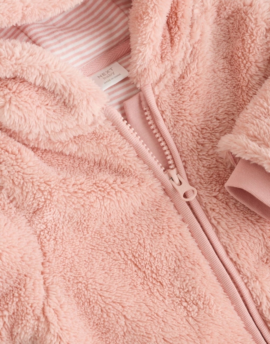 Pink Fleece Baby Pramsuit