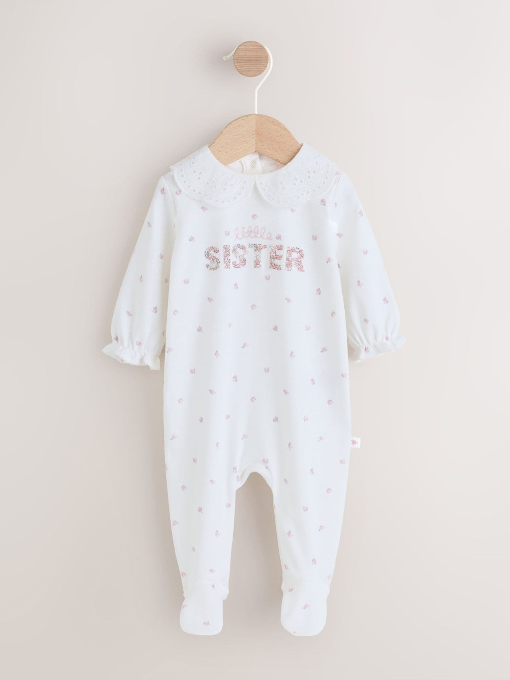 White Little Sister Family Baby
Sleepsuit