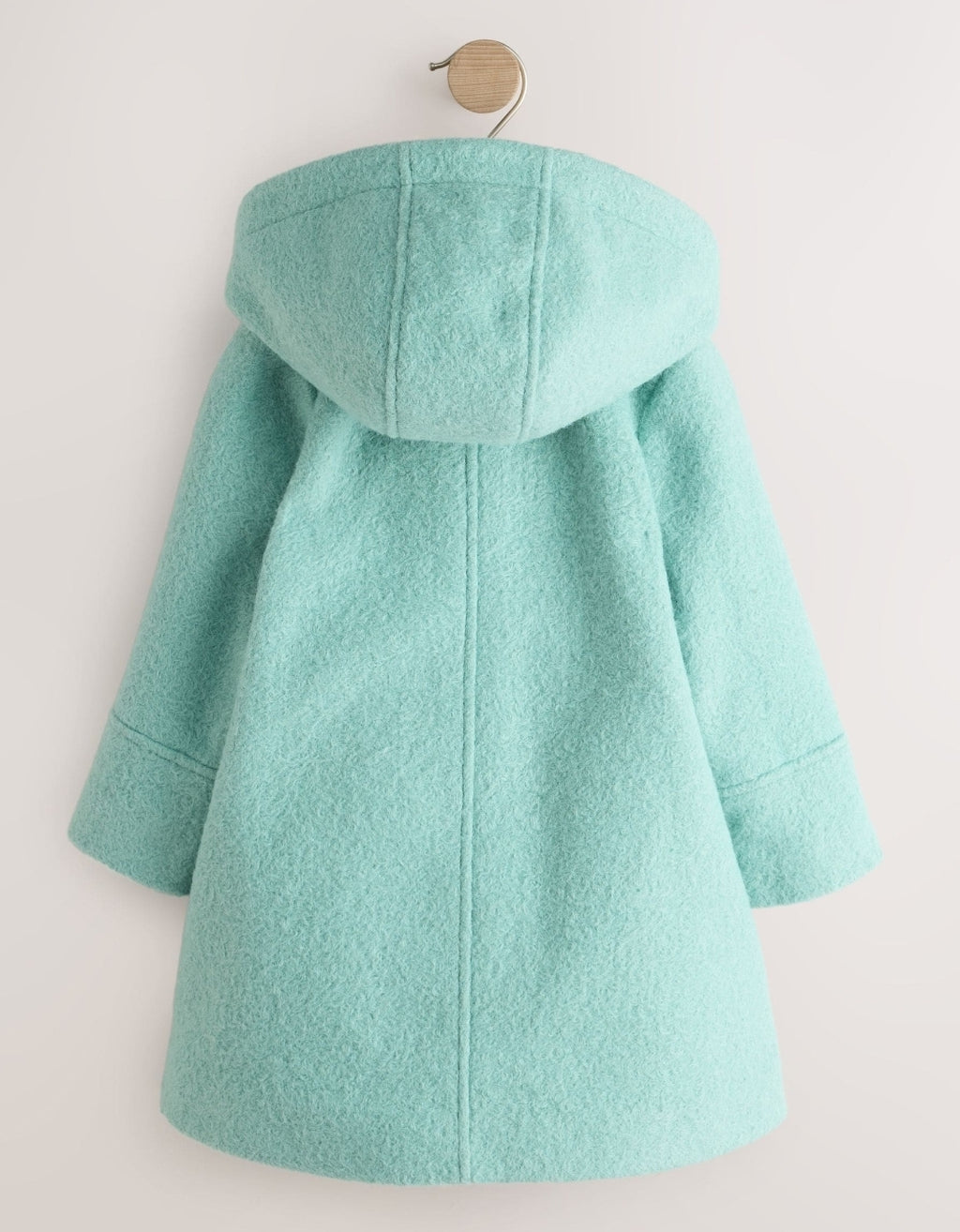 Blue Faux Fur Collar Hooded Coat