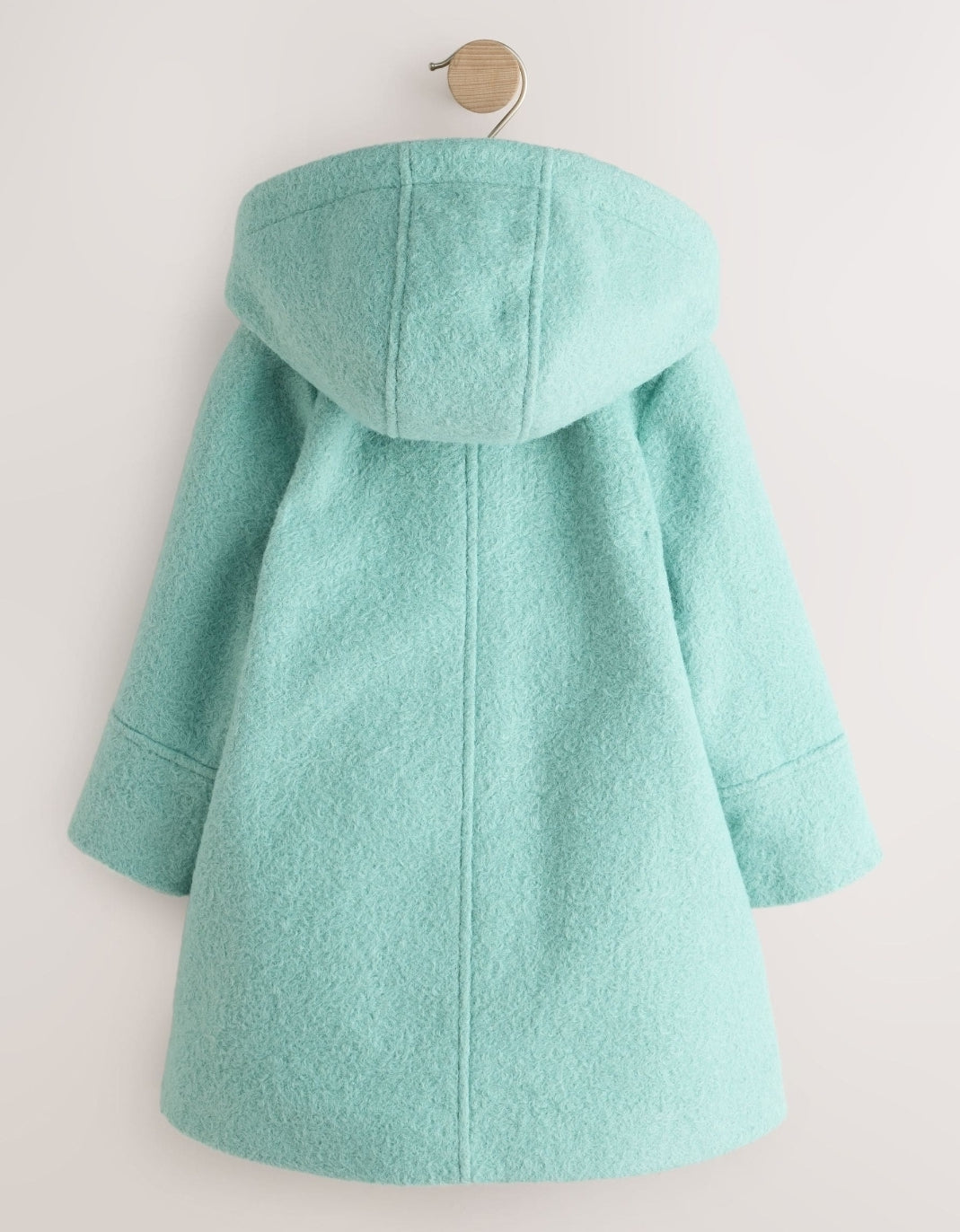 Blue Faux Fur Collar Hooded Coat