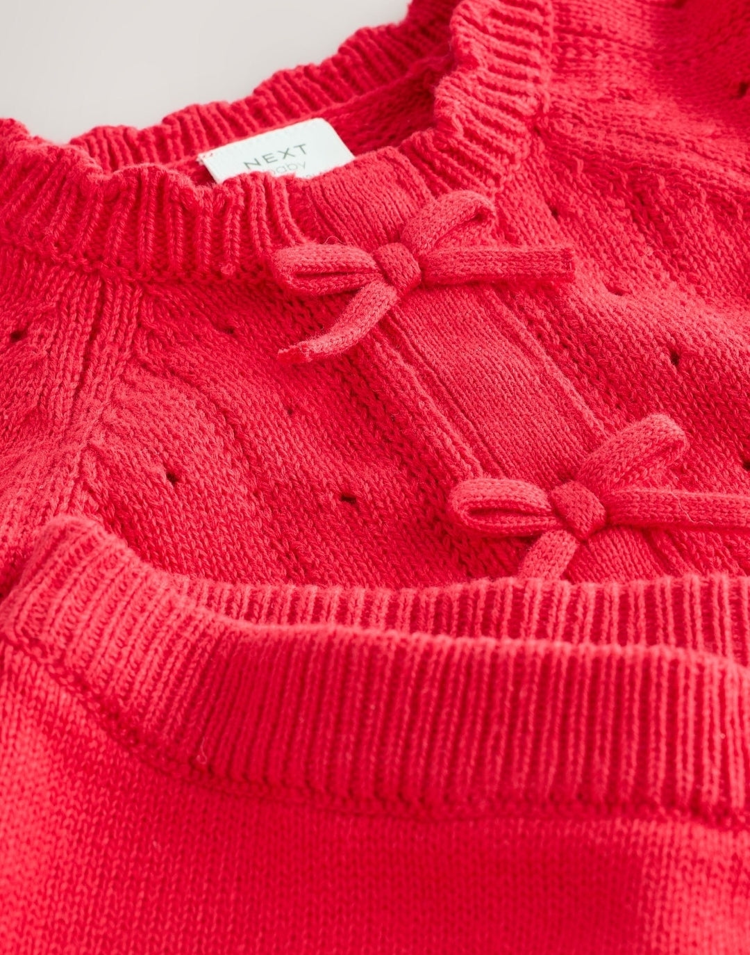 Red Frill Knitted Bow Baby
Cardigan & Leggings Set 2 Piece