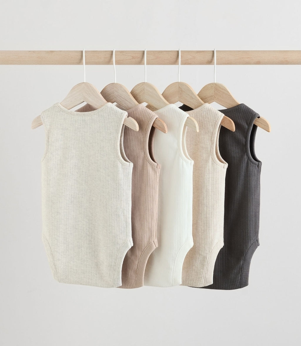 Neutral Baby Vest Bodysuits 5 Pack