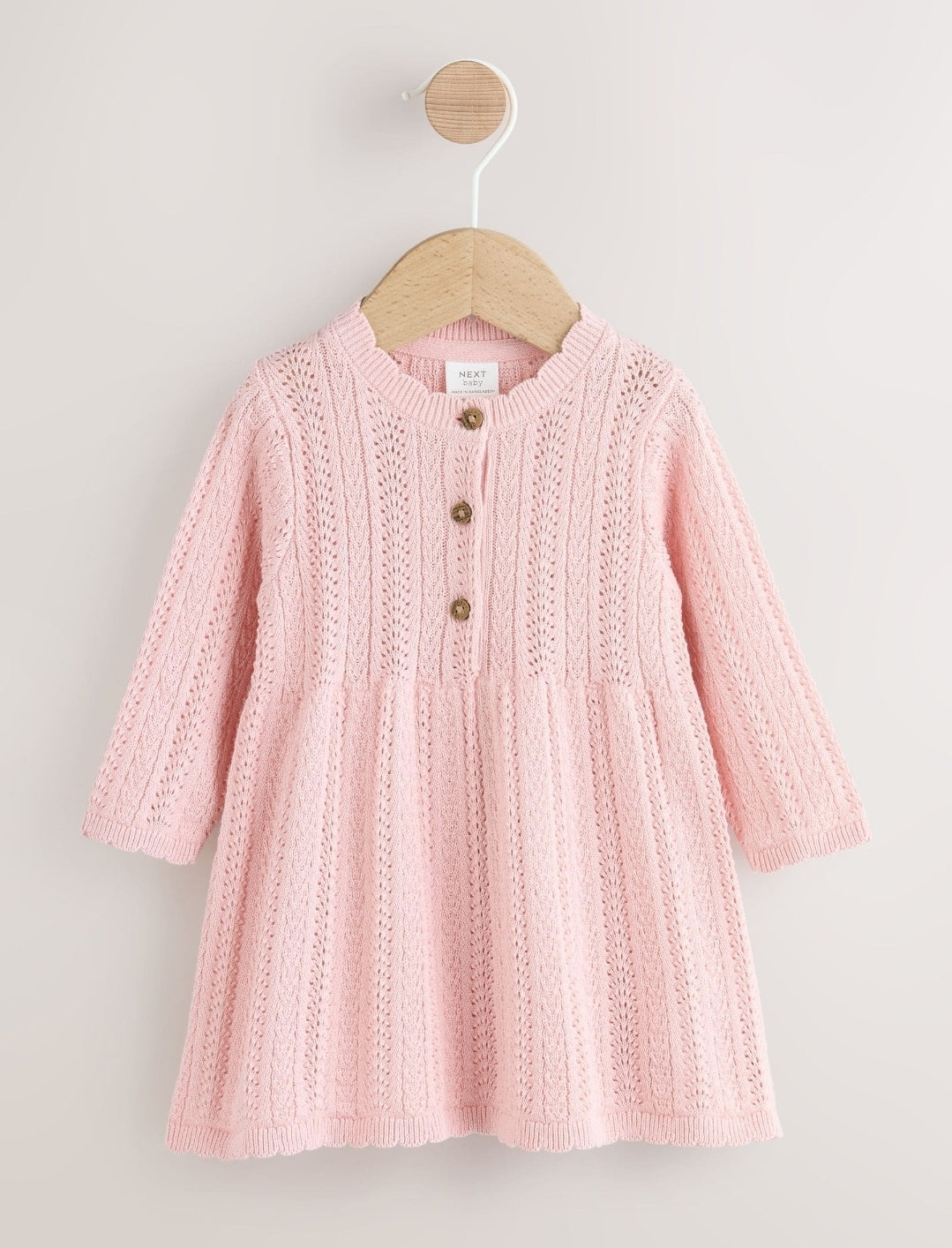 Pink Knitted Baby Dress