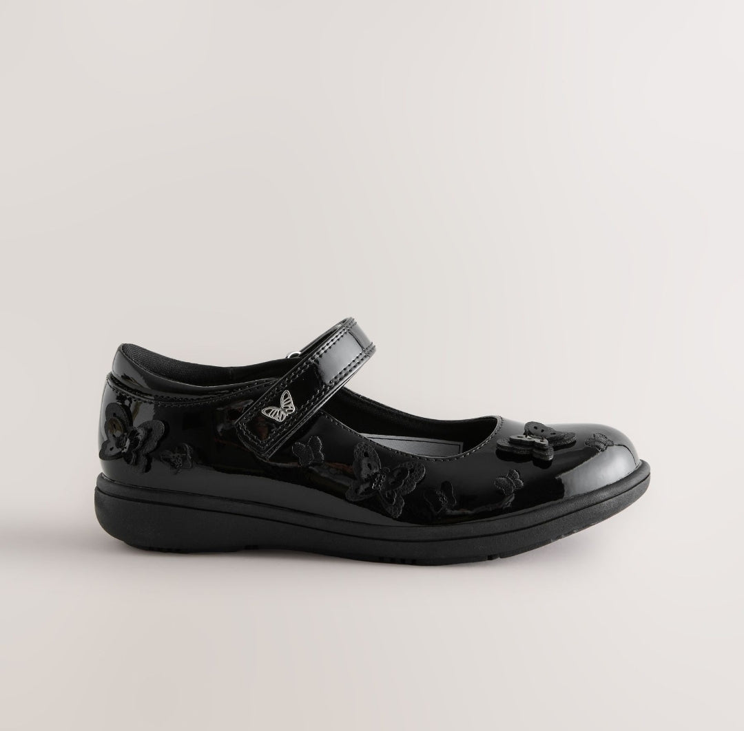 Black Patent Standard Fit (F)
School Junior Butterfly Mary Jane