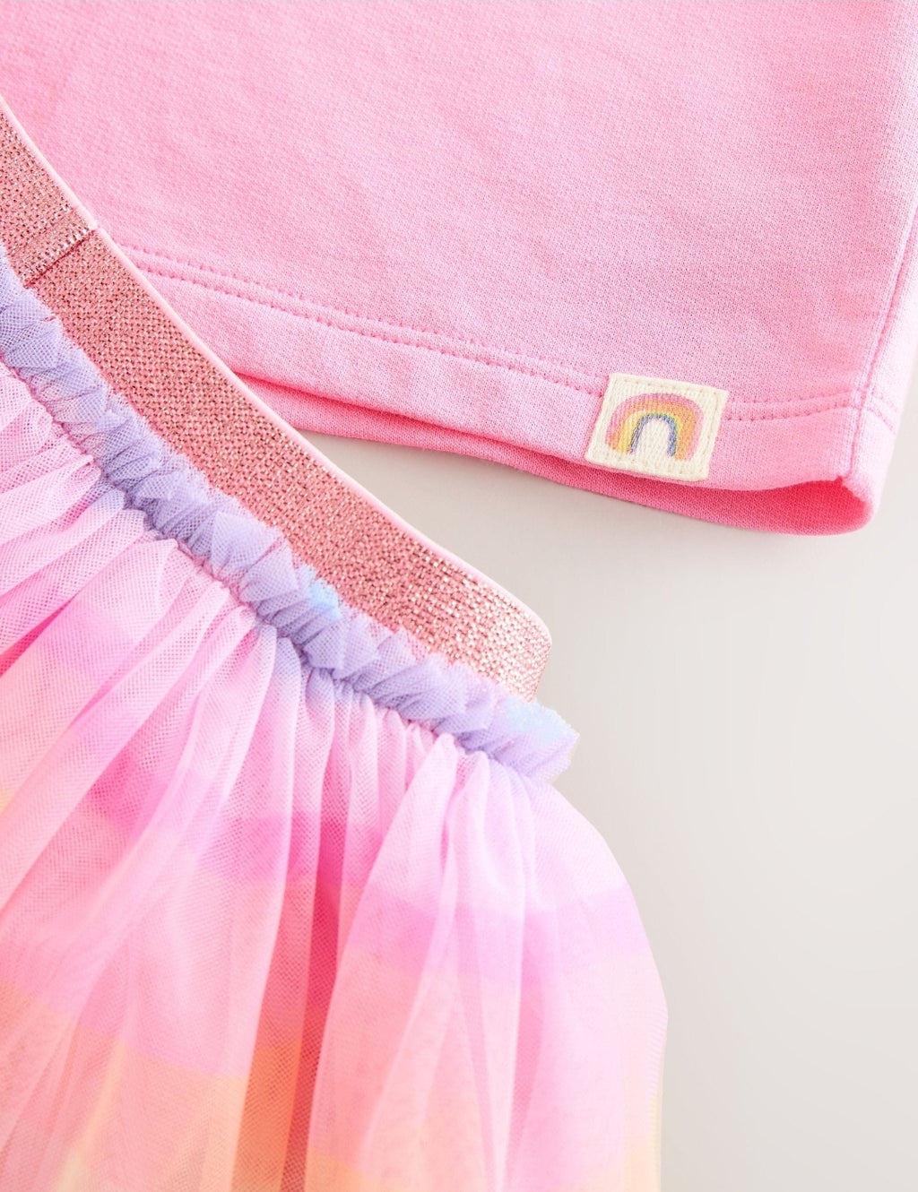 Rainbow/Pink Top and Tutu Skirt
Set