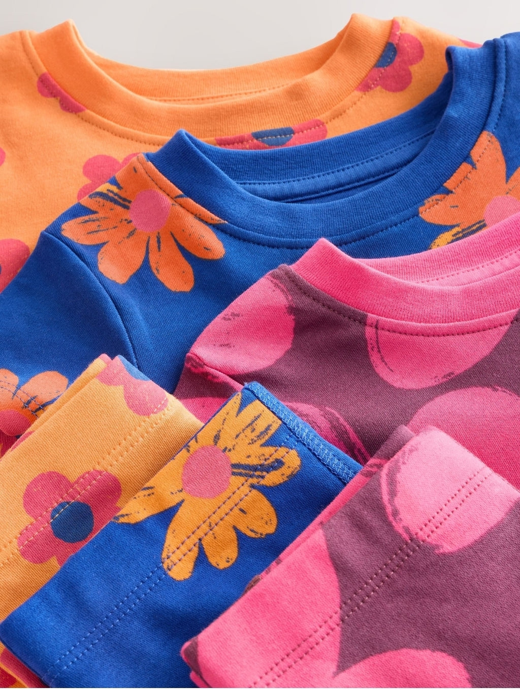 Blue/Orange Floral Short Pyjamas
3 Pack