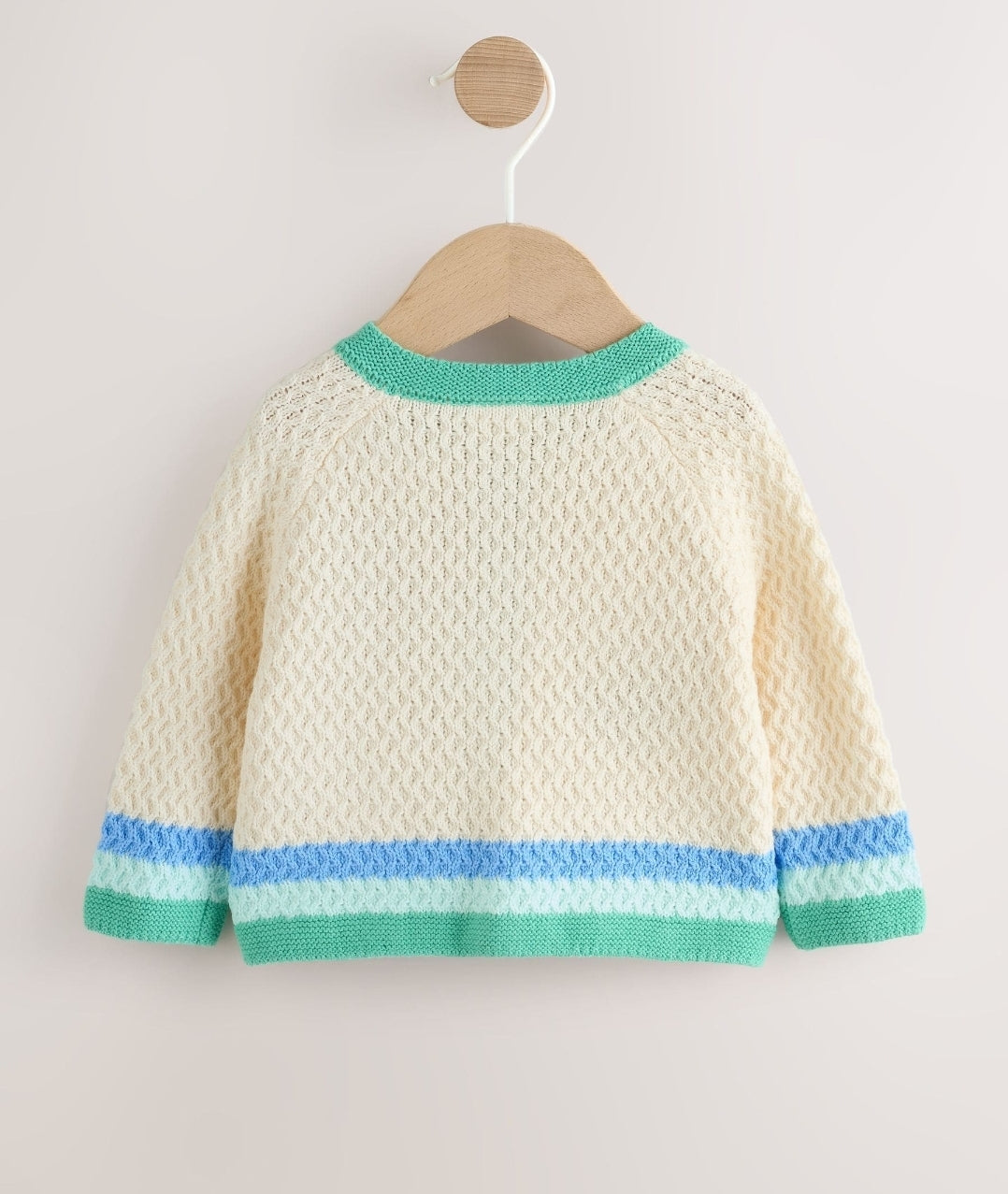 Multi Pastel Crochet Animal Knitted Baby Cardigan