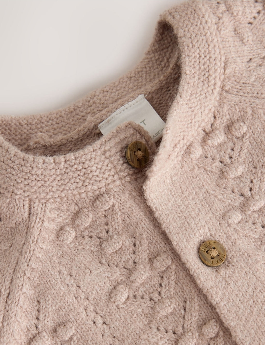 Neutral Stitch Knitted Soft Touch Baby Cardigan