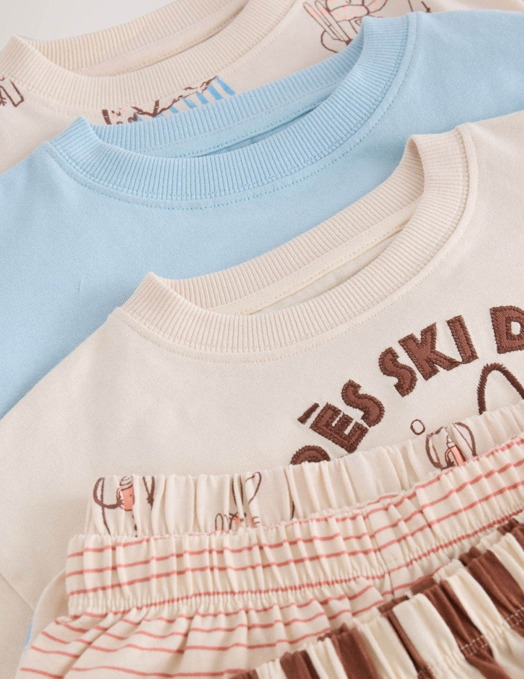 Neutral ski print Jogger Pyjamas 3 Pack