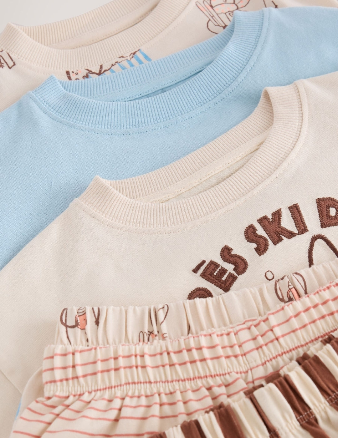 Neutral ski print Jogger Pyjamas 3 Pack