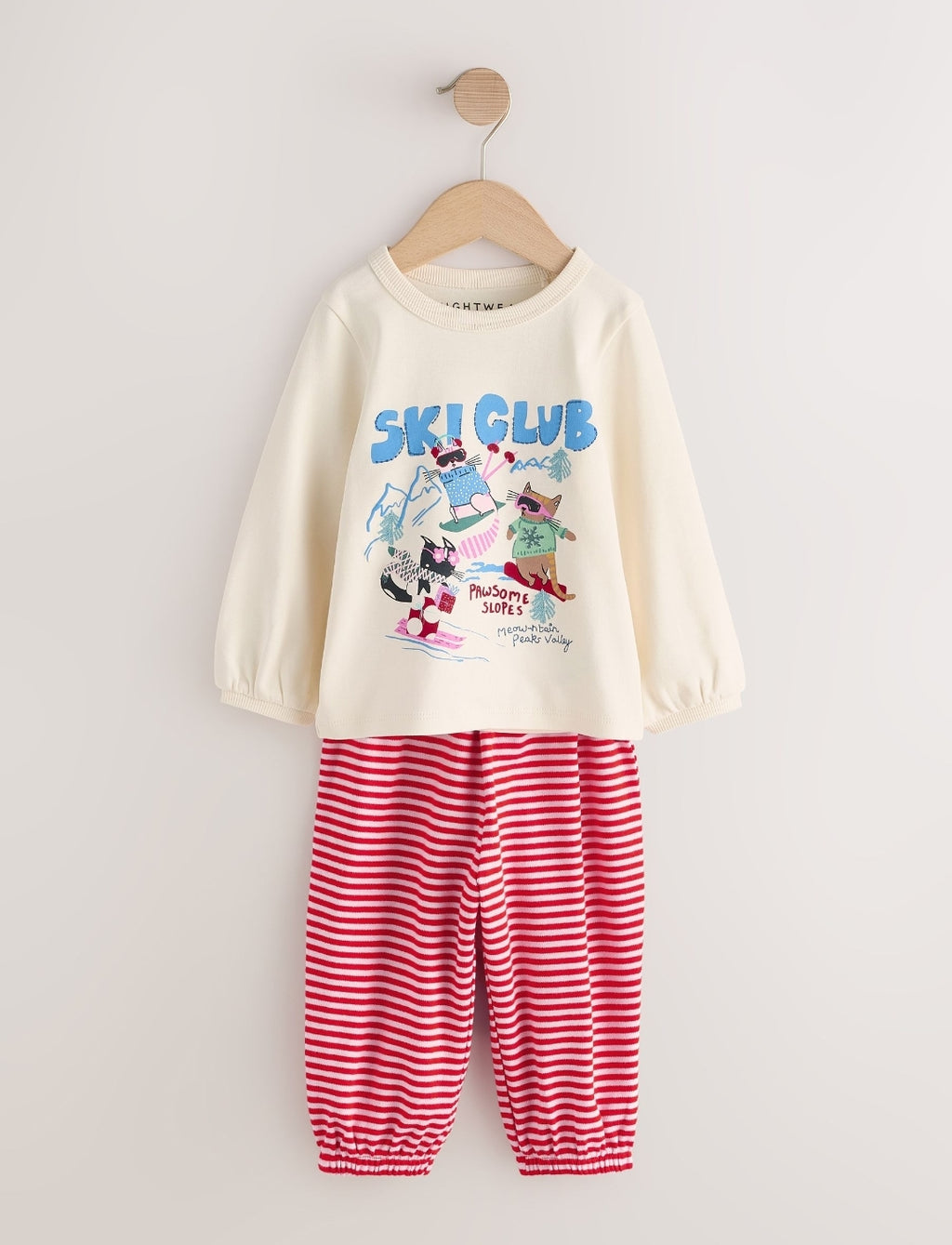 Cream/Blue Jogger Pyjamas 3 Pack