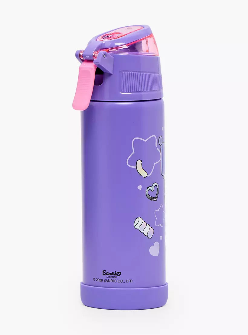 Sanrio Kuromi Print Stainless Steel Water Bottle with Spout and Handle