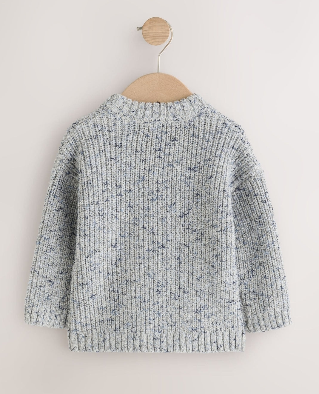 Grey Twist Knitted Crew Neck Jumper