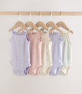 Purple Vest Baby Bodysuits 5 Pack