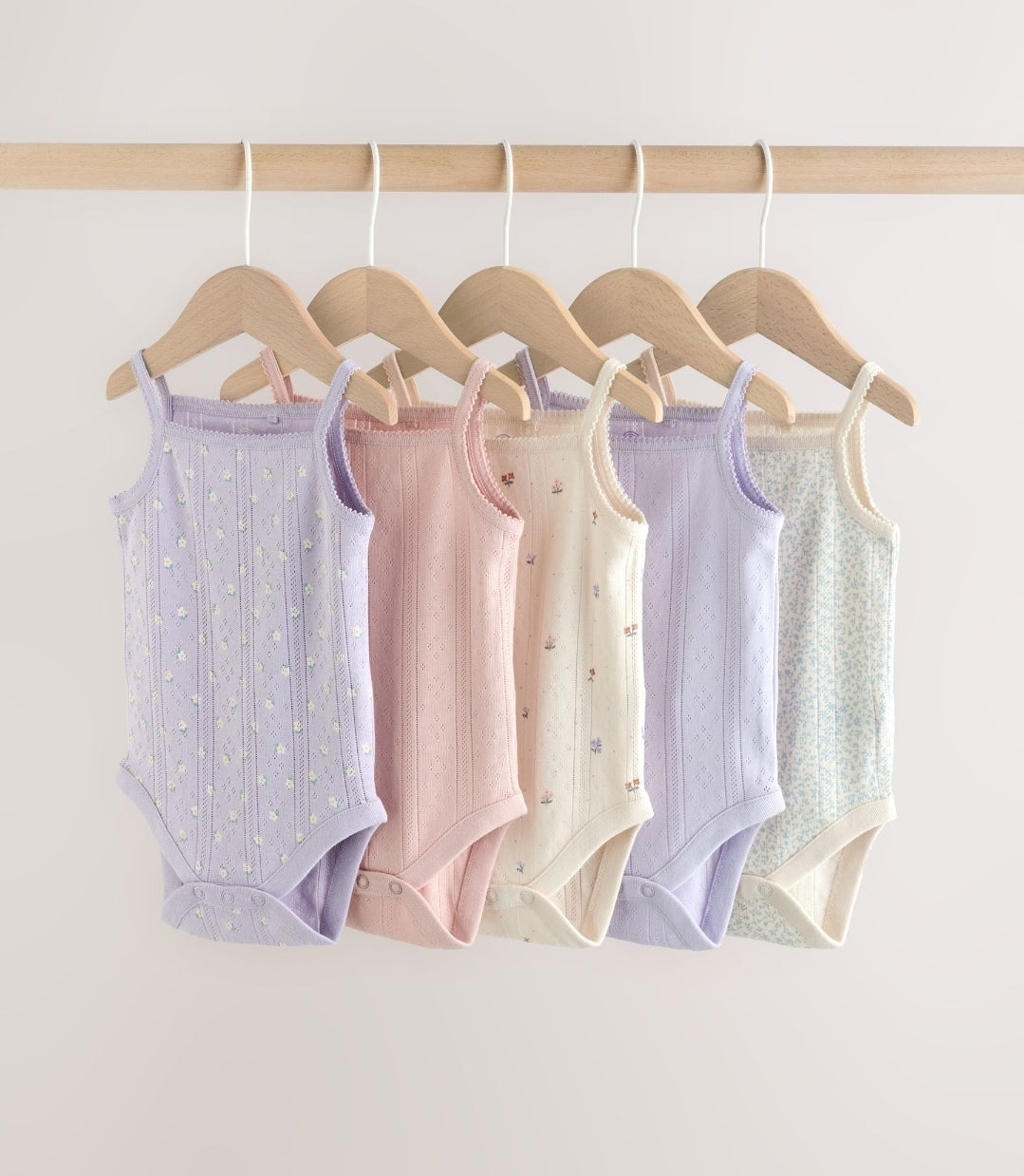 Purple Vest Baby Bodysuits 5 Pack