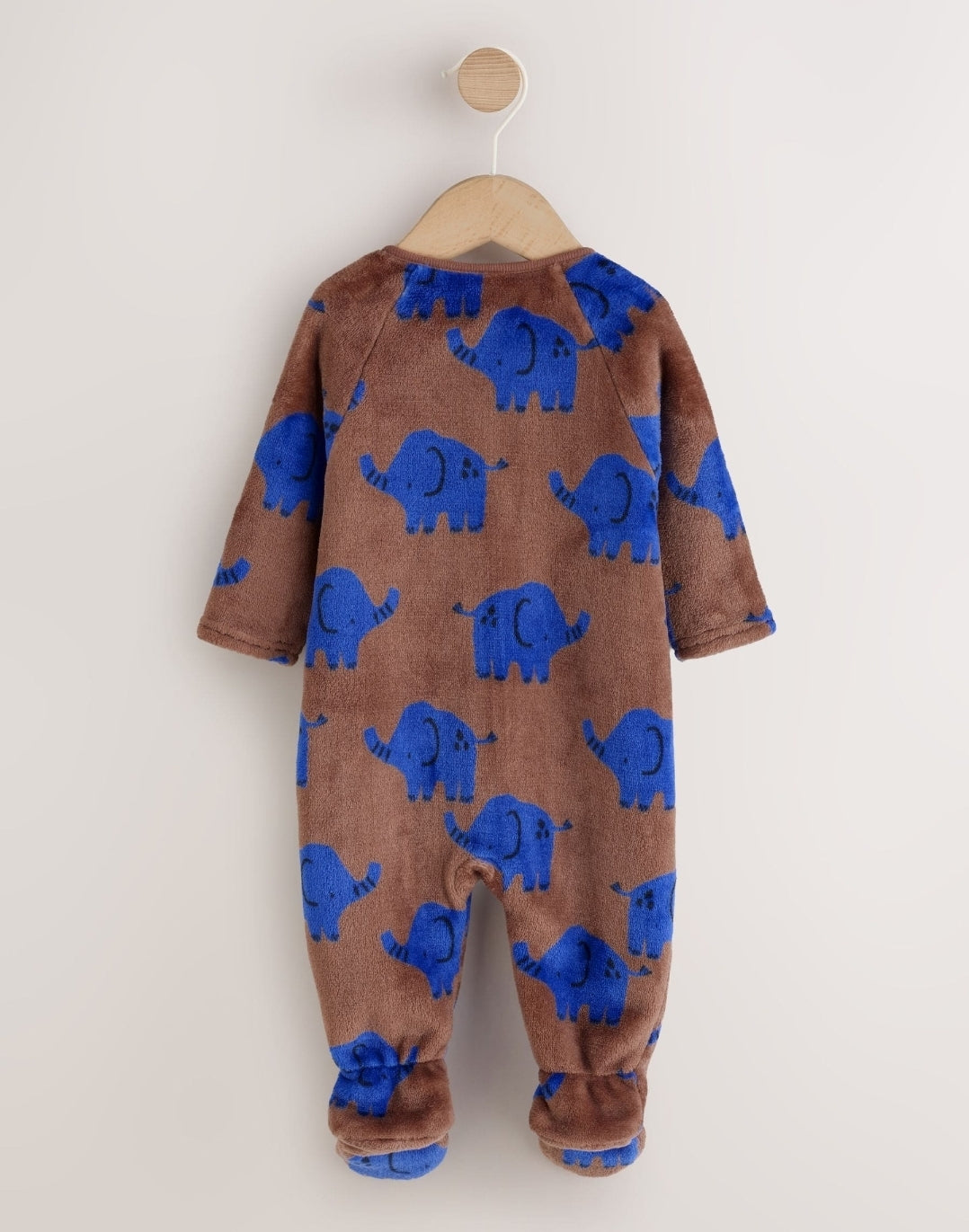 Brown Elephant Fleece Baby
Sleepsuit