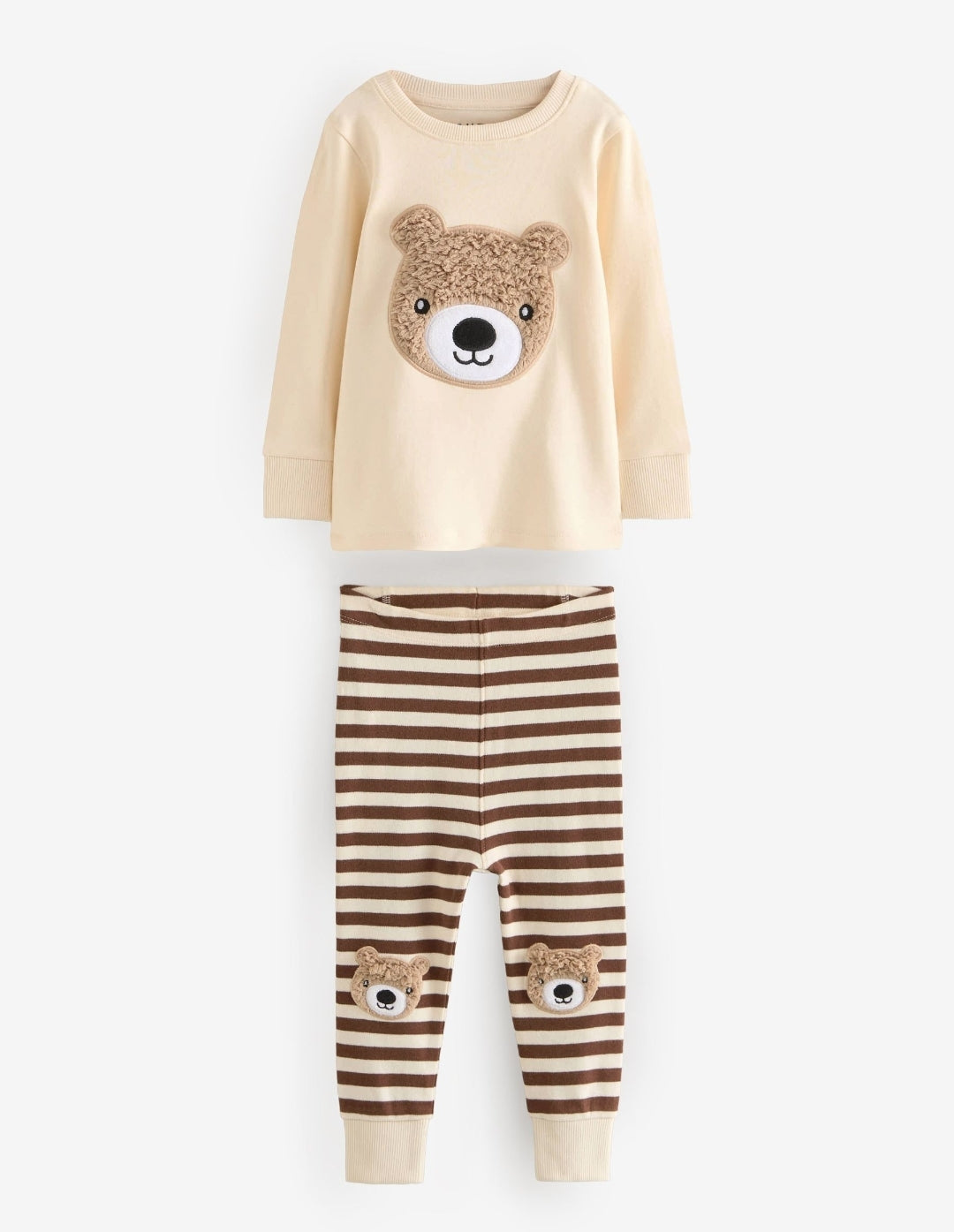 Brown/Cream Snuggle Pyjamas 3 Pack