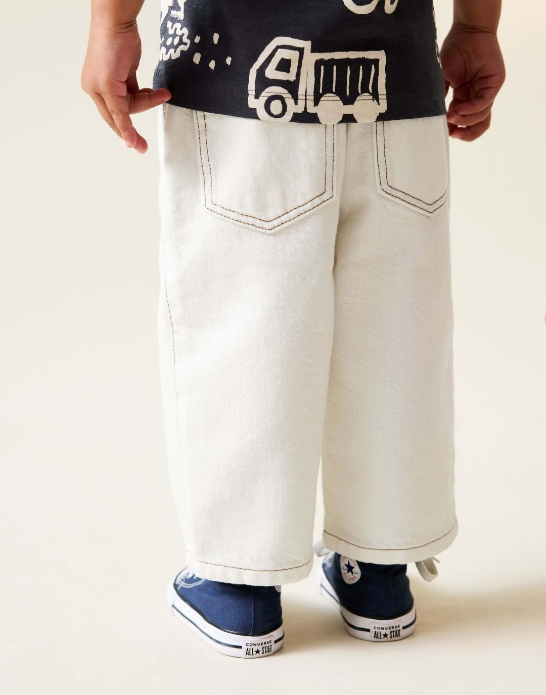 Ecru Wide Fit Jeans