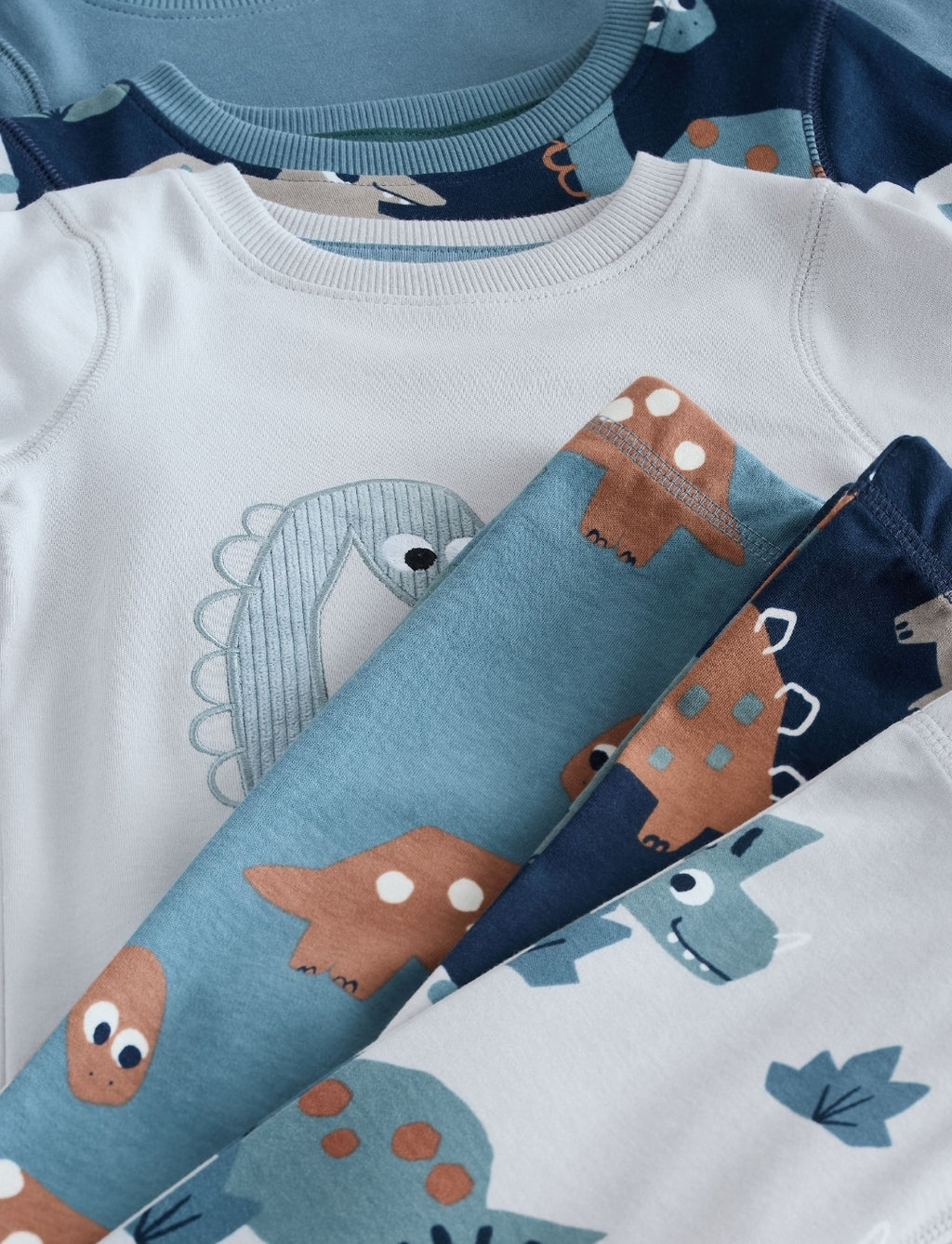 Navy/Grey Dinosaur Snuggle Pyjamas 3 Pack