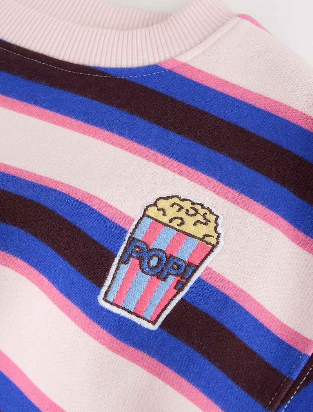 Pink/Brown Crew Neck Sweatshirt