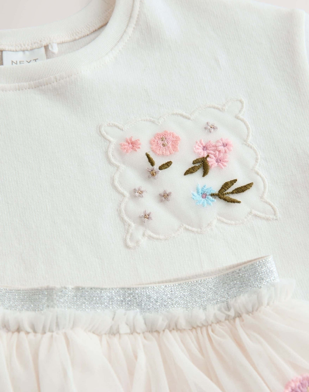 White Embroidered Top & Skirt Set