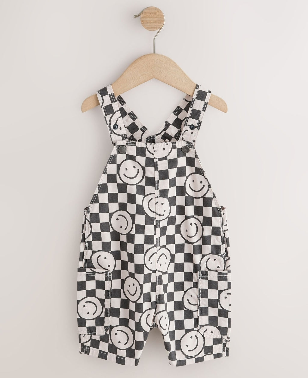 Black/Neutral Happy Face
Checkerboard Dungarees