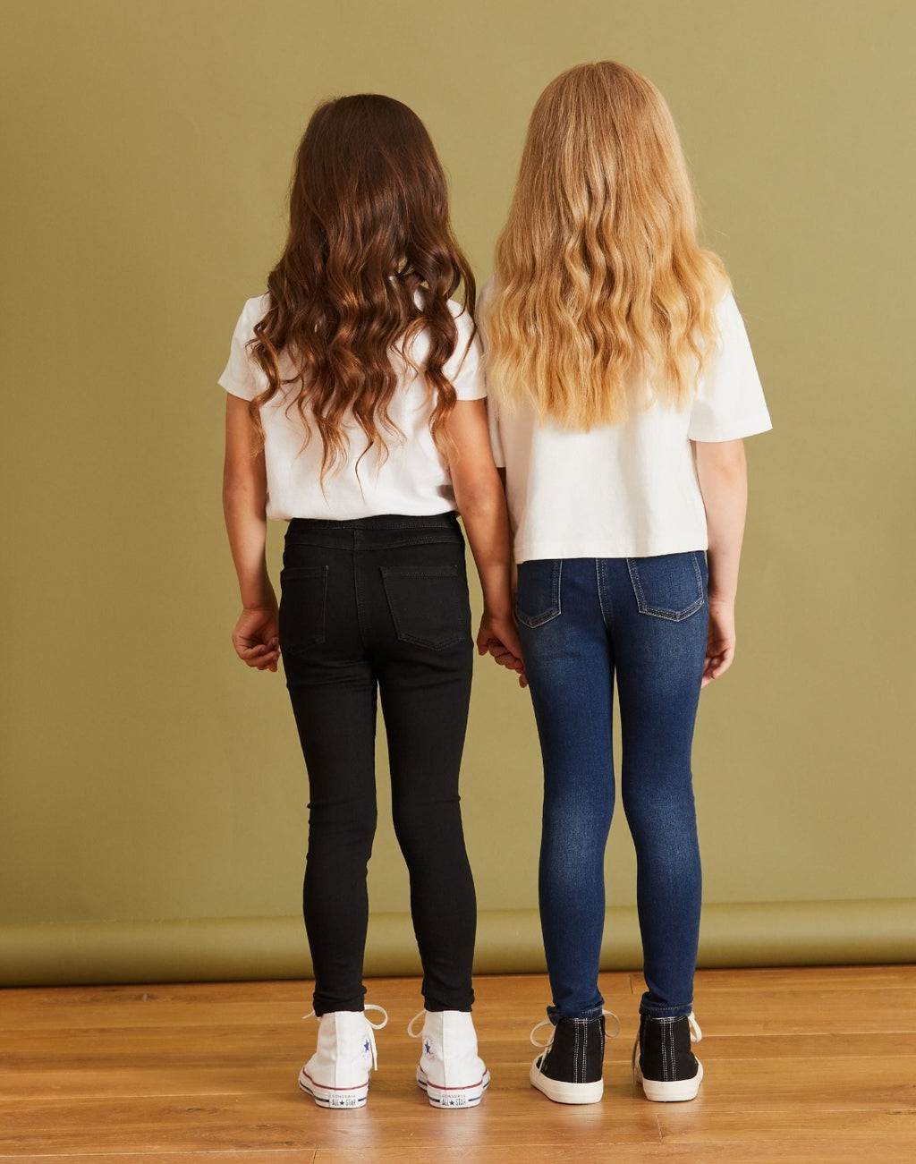 Black/Dark Denim Elasticated Waist
Jeggings 2 Pack