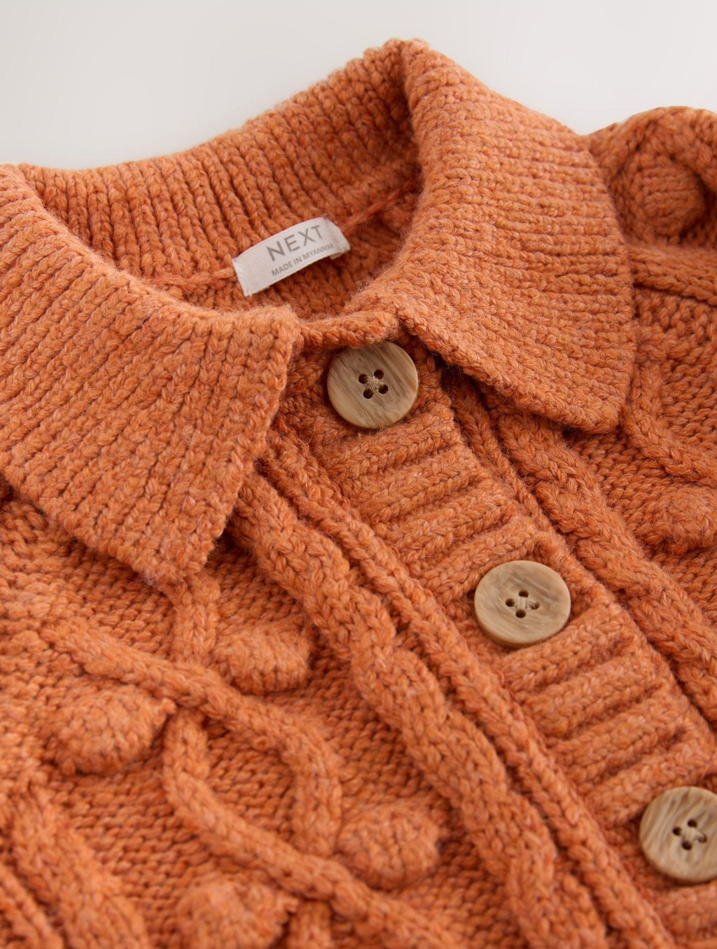 Pumpkin Chunky Bobble Cardigan