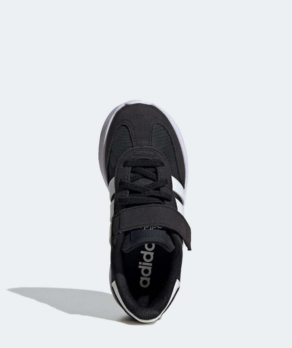 adidas Black/White Run 70s 2.0 Hook and Loop Kids Trainers