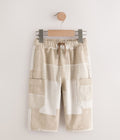 Stone Patchwork Side Pocket WideTrousers
