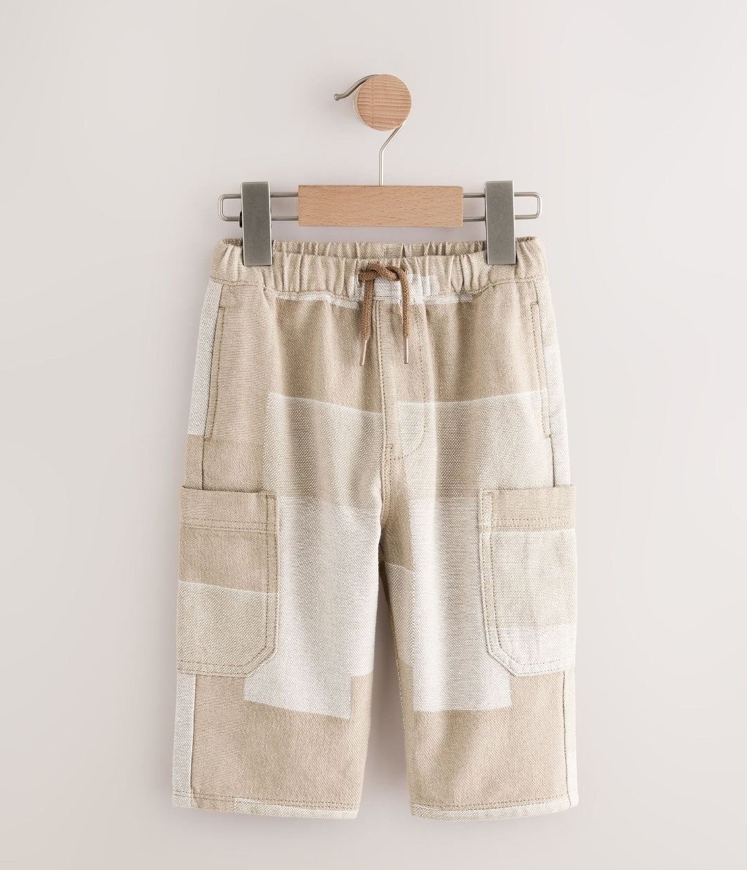 Stone Patchwork Side Pocket WideTrousers