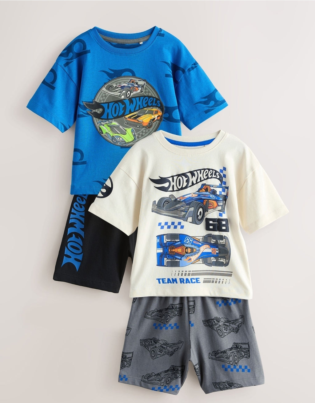 Blue/White Hot Wheels Short
Pyjamas 2 Pack