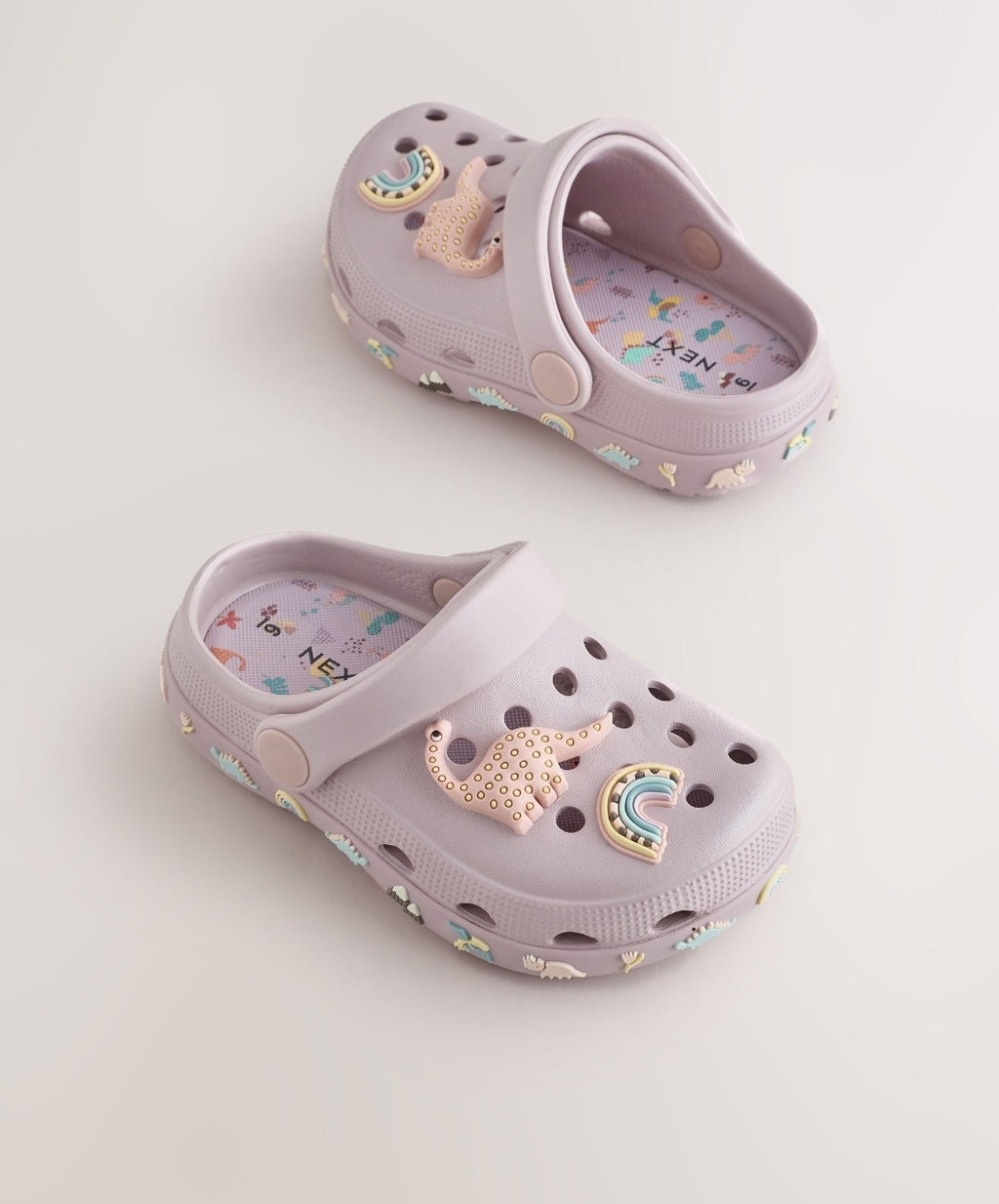 Purple Dinosaur Character Clogs