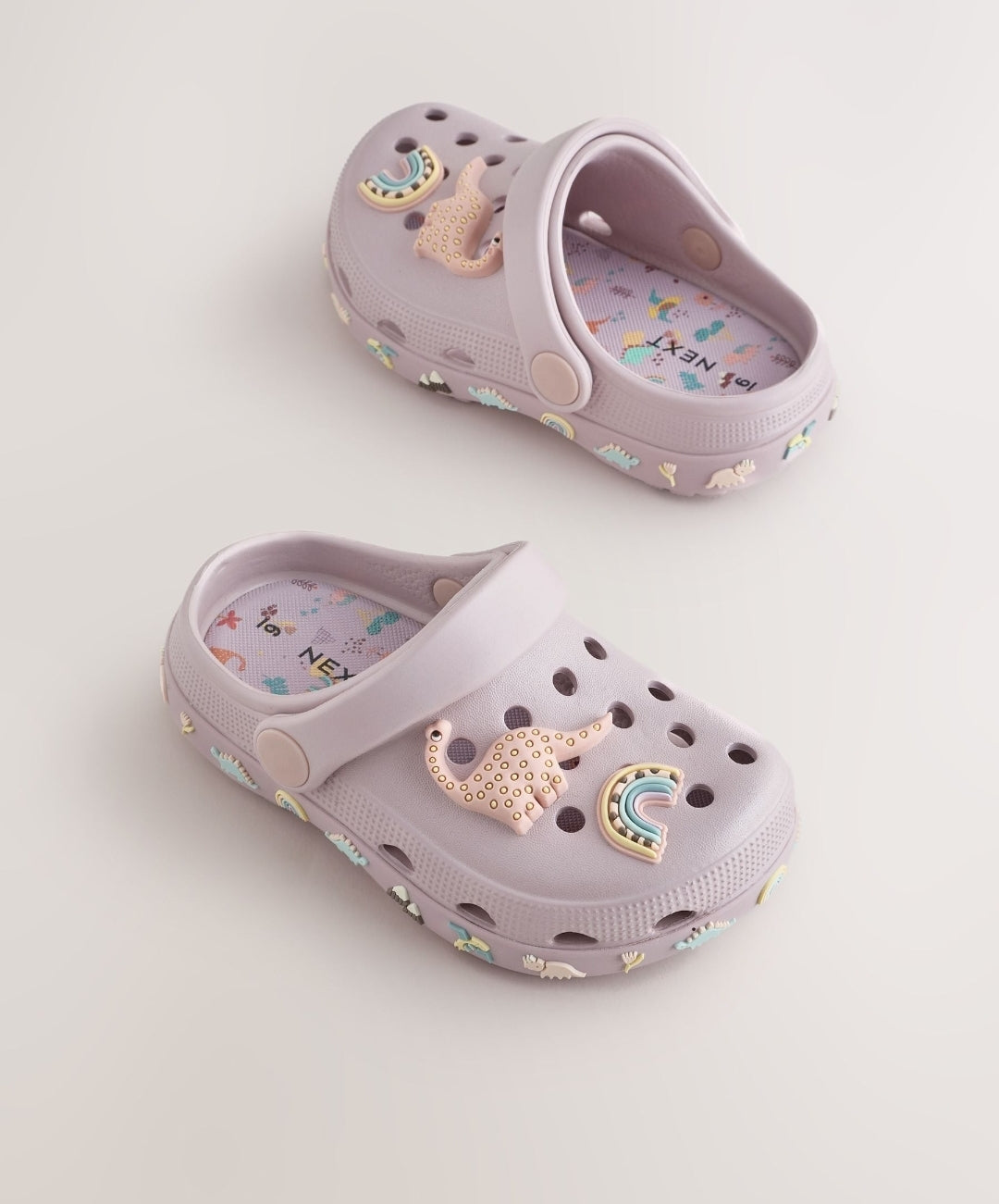 Purple Dinosaur Character Clogs
