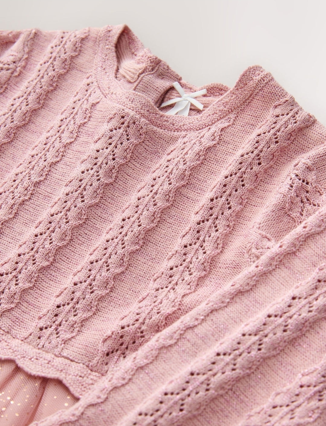 Pink Knitted Occasion Dress