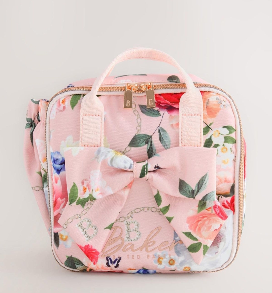 Baker by Ted Baker Pink Back to School 
Childrens Floral Bow Lunch Bag