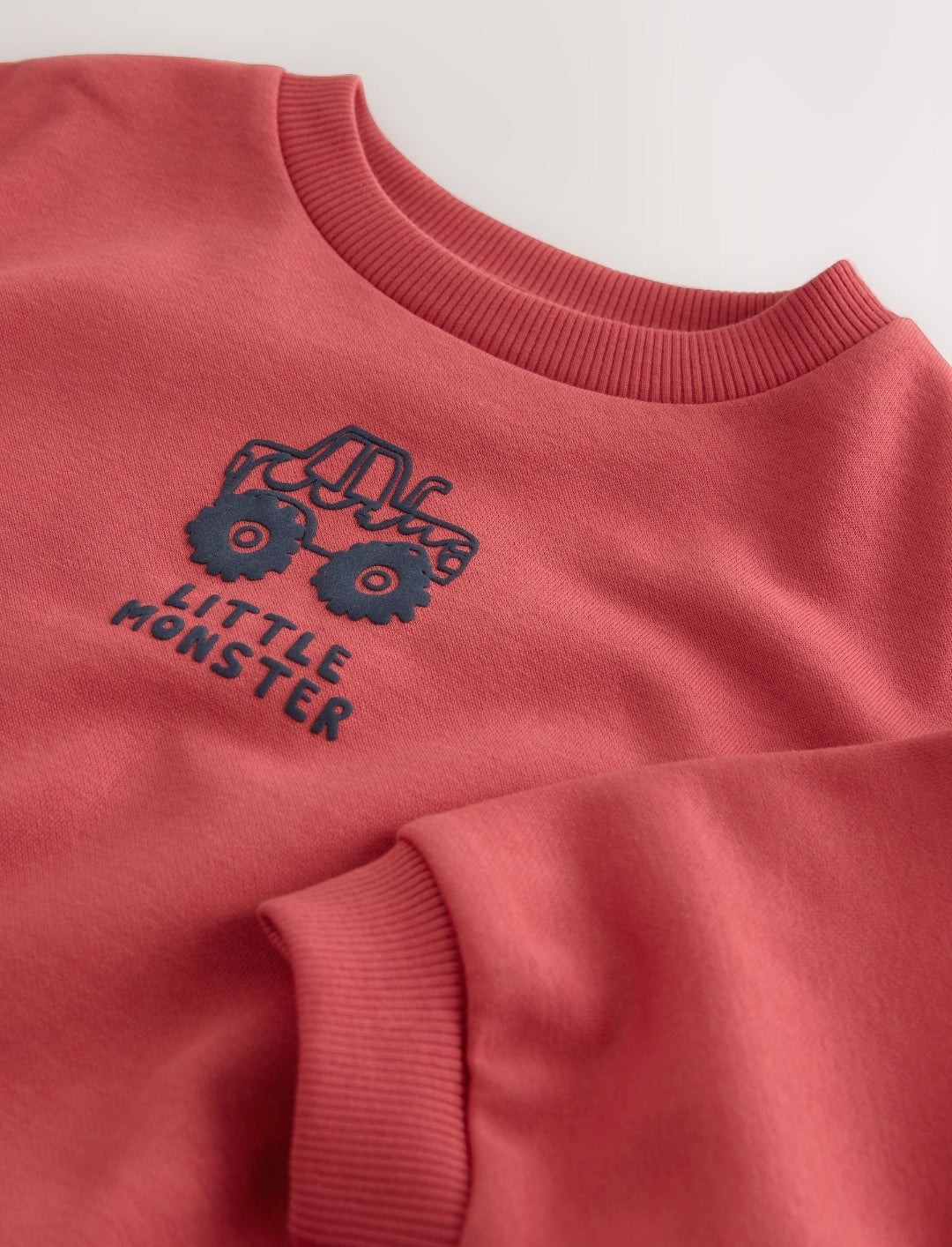 Red Truck Printed Crew Neck Sweat Top