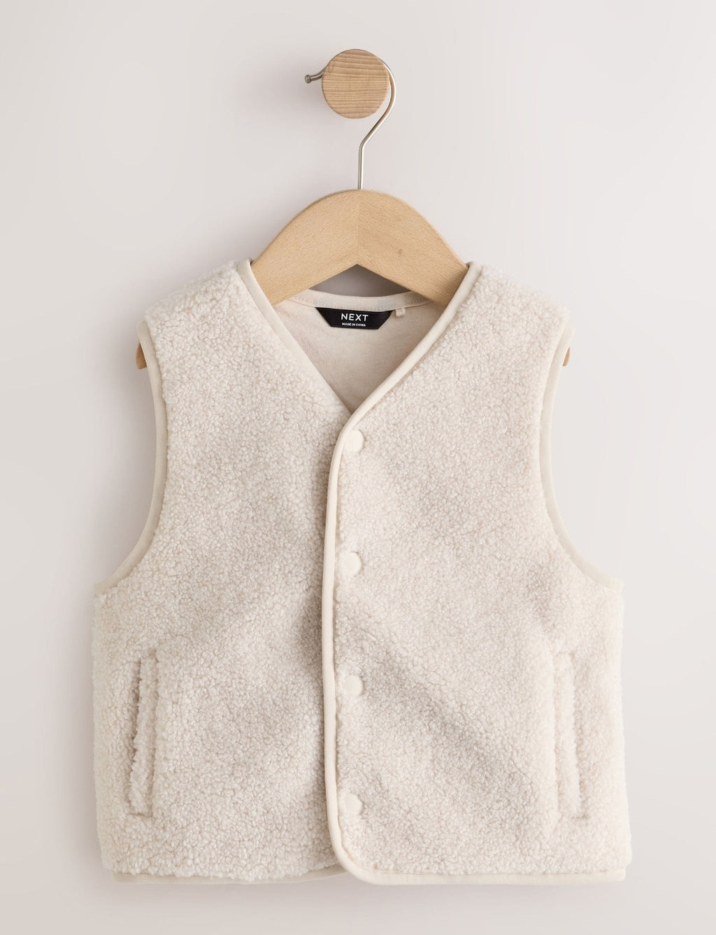 Ecru White Gilet Fleece