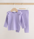 Purple Baby Knitted Jumper and Leggings Set 2 Piece