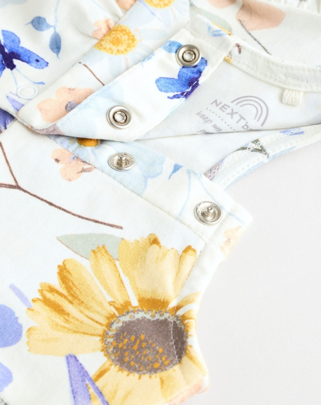 Blue/White Floral Baby Frill T-Shirt and Shorts Set 6 Piece