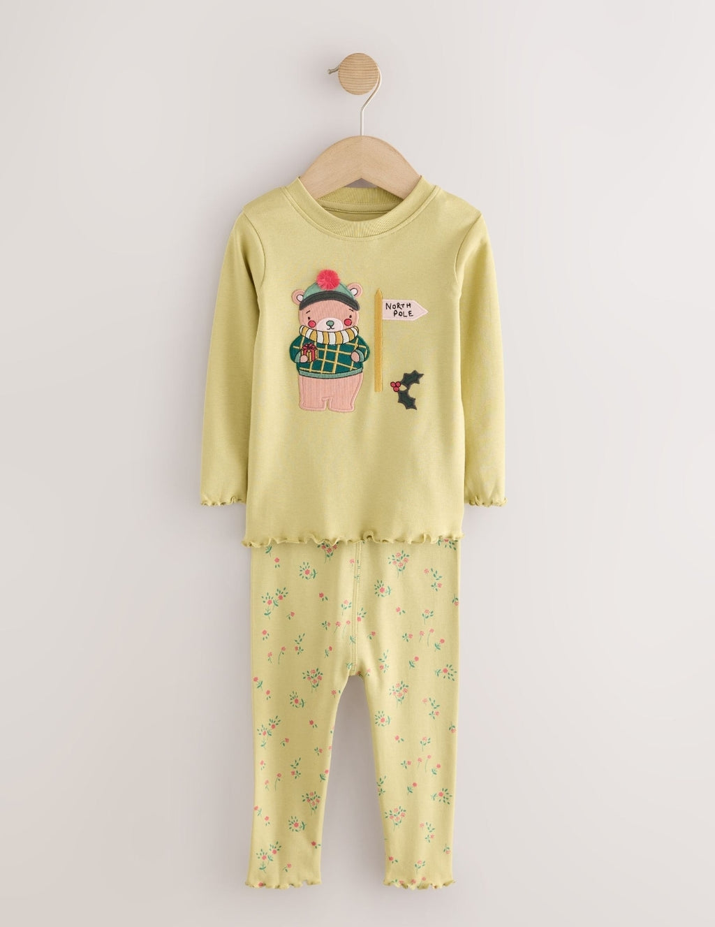 Pink/Green Snuggle Pyjamas 3 Pack