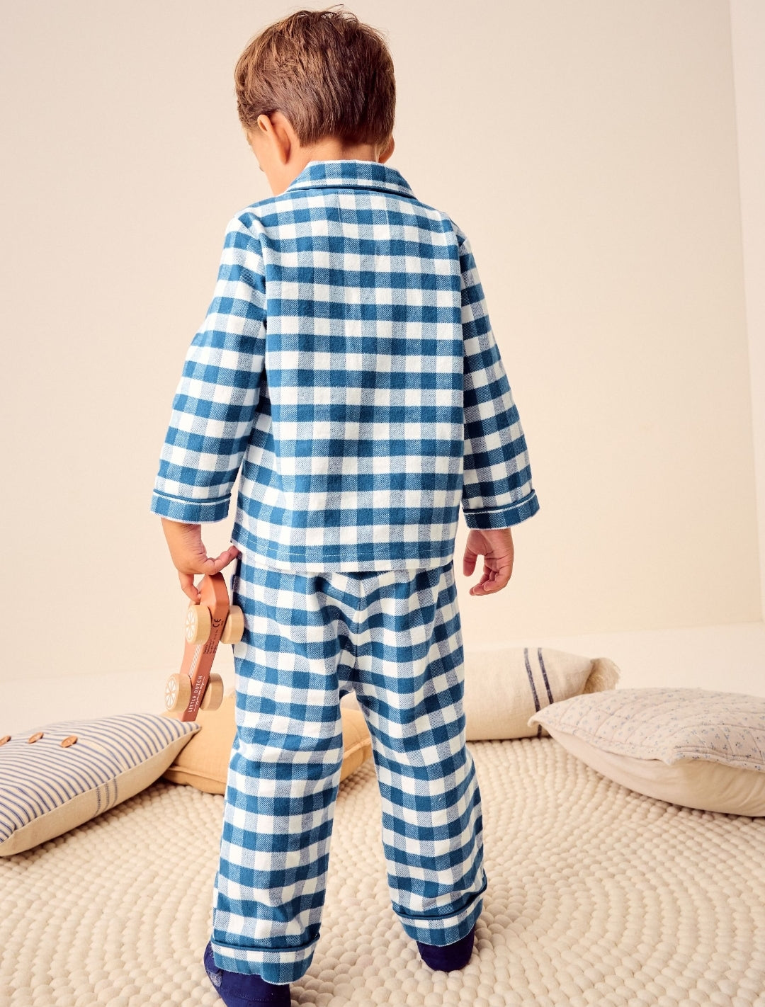 Blue/White Check Button Down Pyjamas