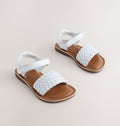 White Standard Fit (F) Leather
Twist Sandals with Touch Fasteni...