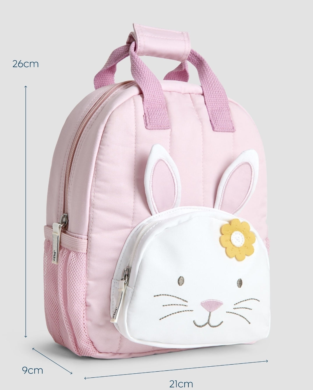 JoJo Maman Bébé Pink Bunny Character Backpack 12 inches
