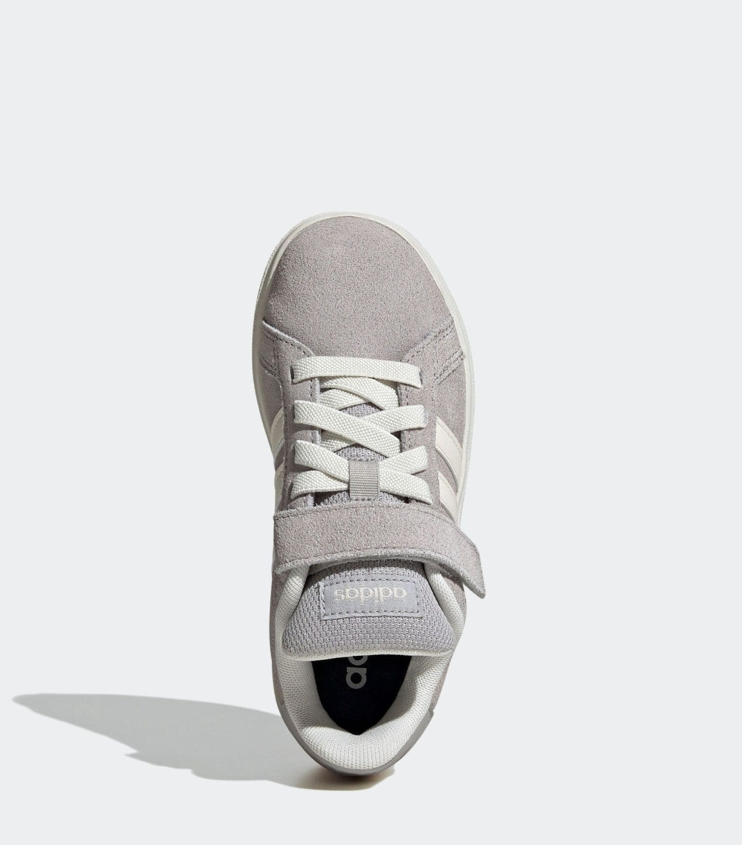 adidas Grey Grand Court OOs Suede
Elastic Lace Kids Trainers