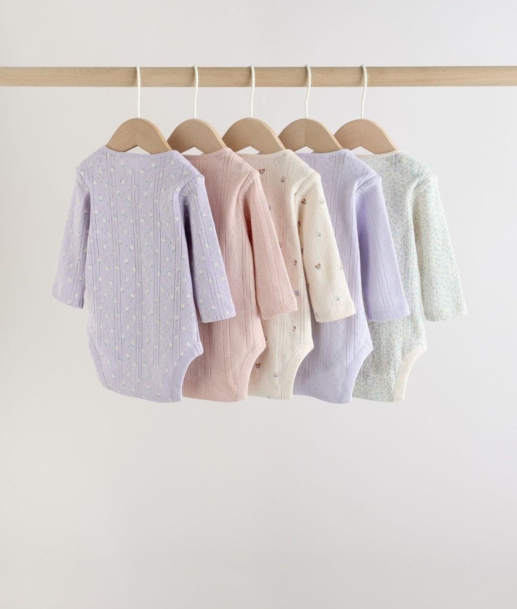 Purple Long Sleeve Baby Bodysuits
5 Pack
