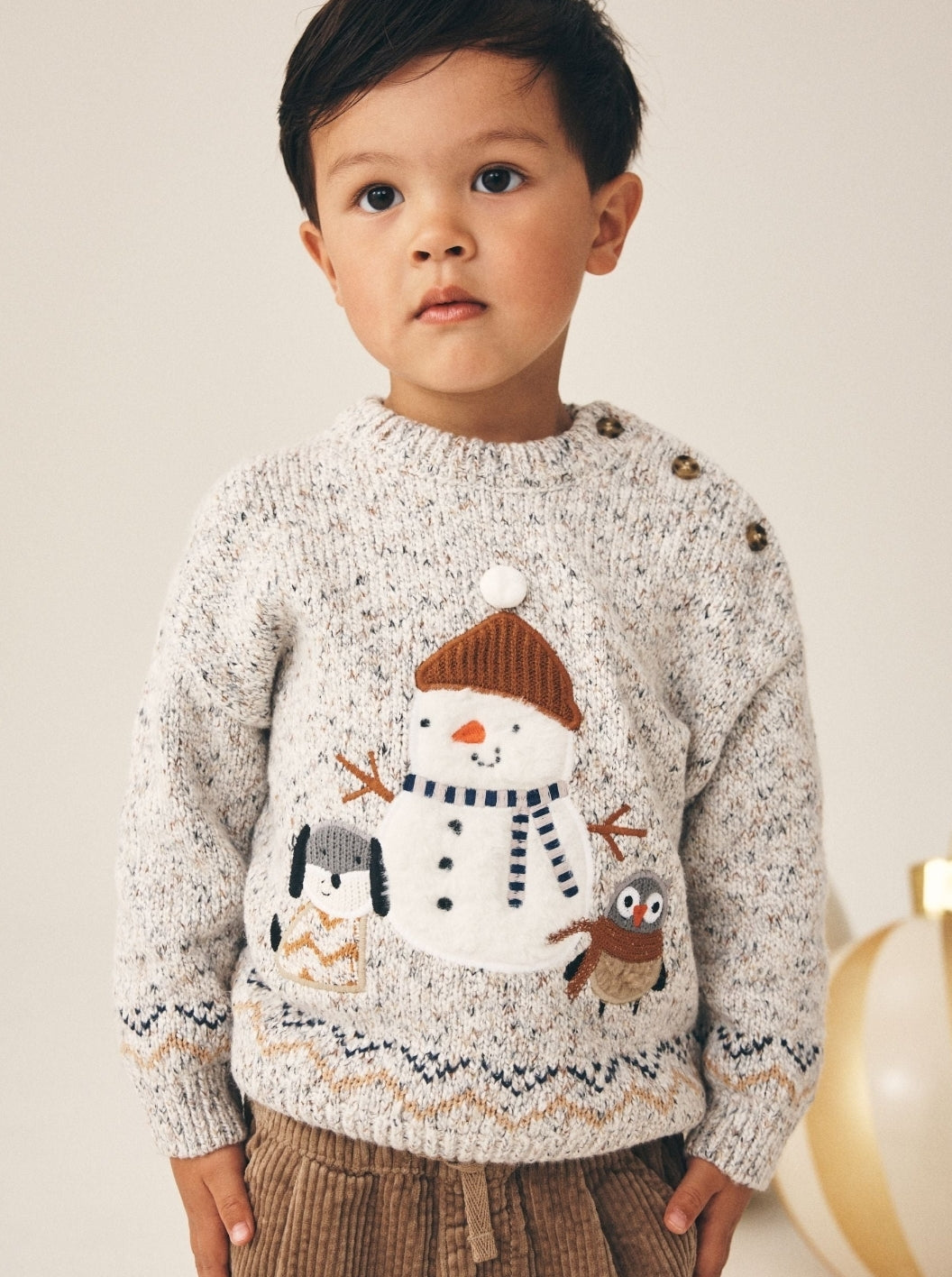 Grey Christmas Crew Neck Jumper