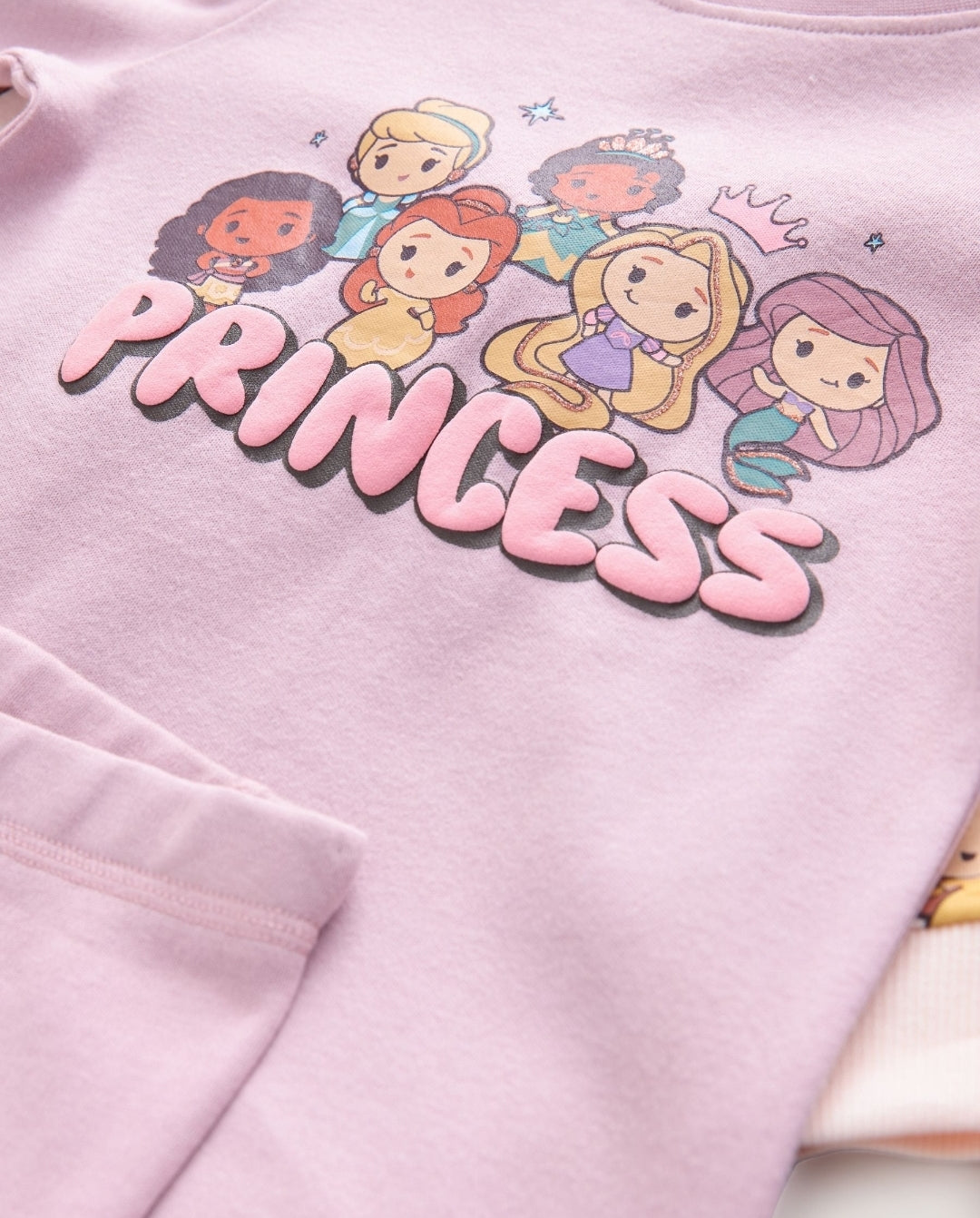 Mauve/Cream Disney Princess Snuggle Pyjamas 2 Pack