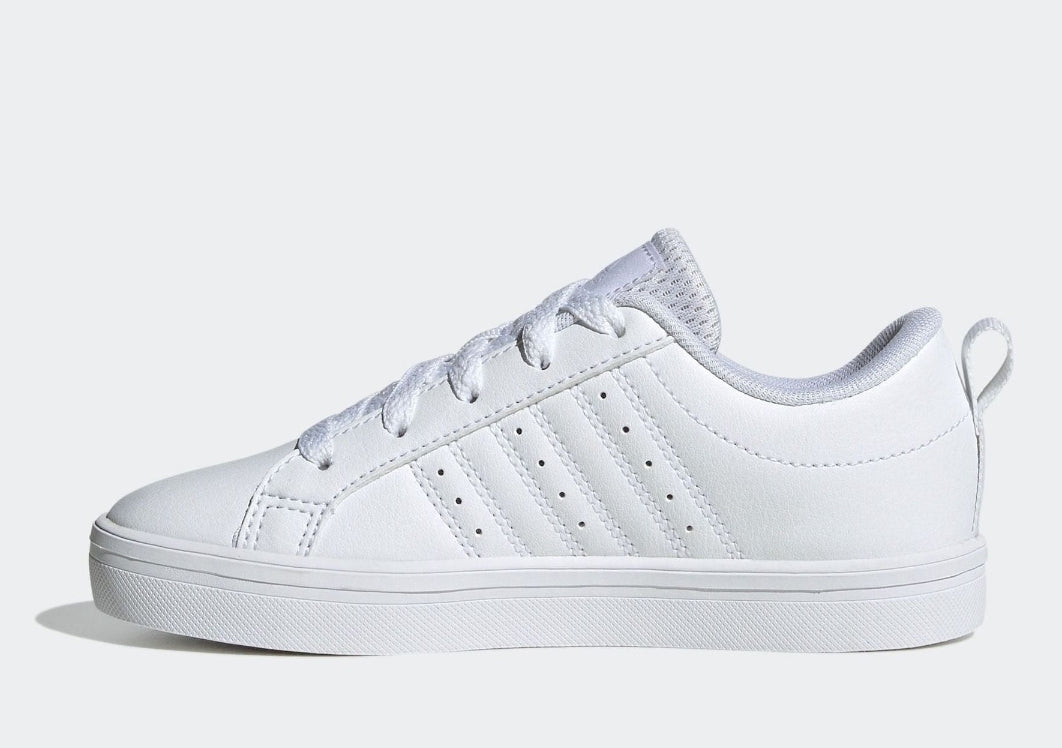 adidas White Lace Up VS Pace 2.0 Kids Trainers